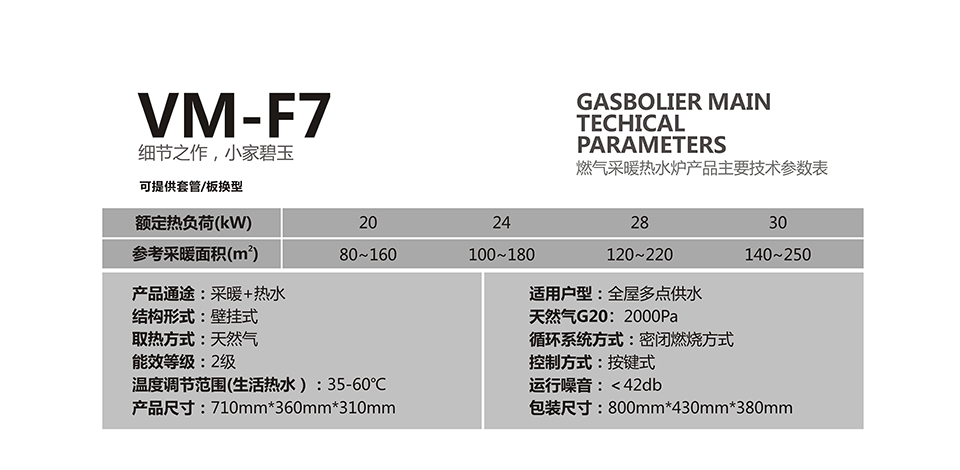 燃?xì)獗趻鞝t采暖爐VM-F7參數(shù)